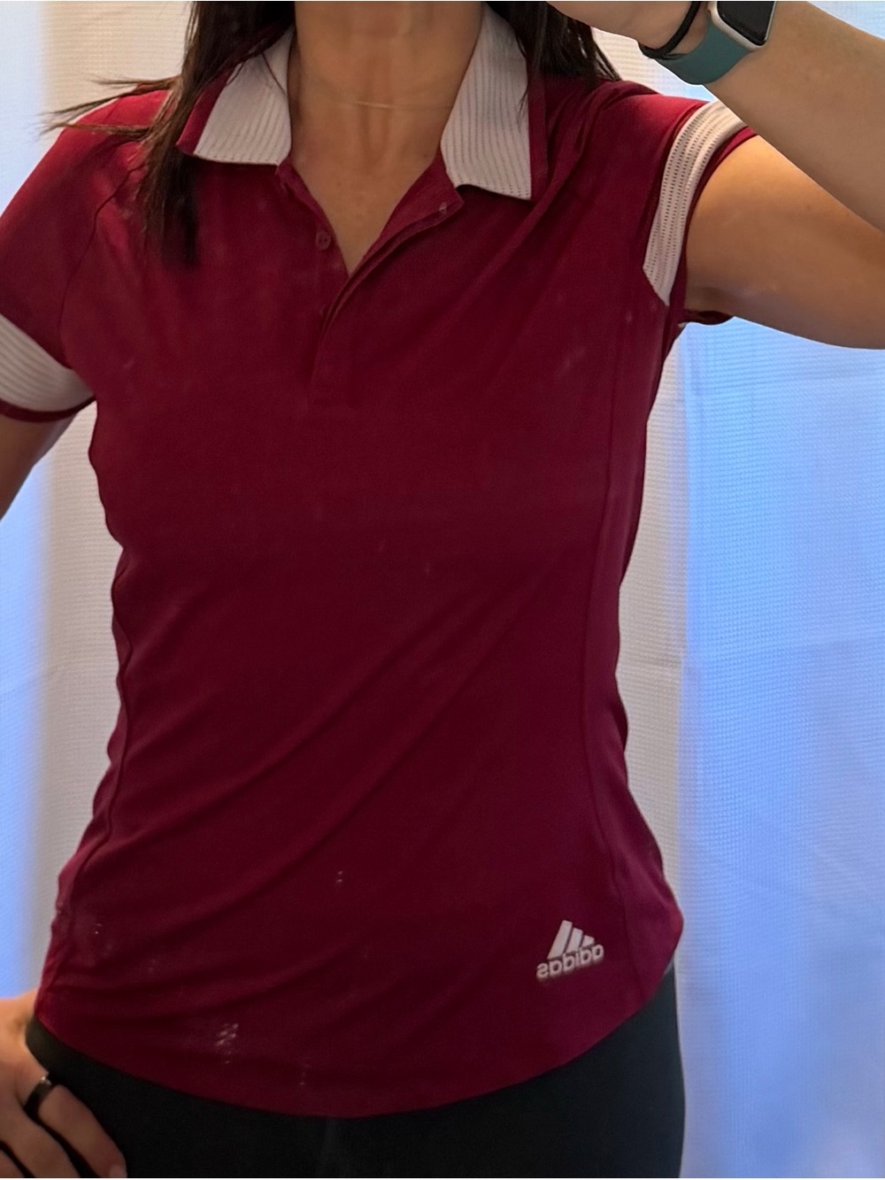 New with Tags - Adidas Women’s Golf Polo Pink White Size S